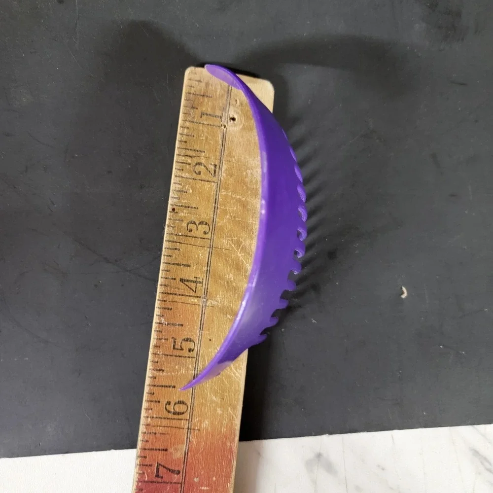 Vintage 1980s Goody Tzers Banana Clips Cinch Hair Clips Bundle Purple Large Rare